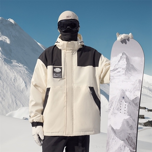 冬款户外连帽滑雪服男女同款防水防风防寒保暖情侣款外套M35-P125图片