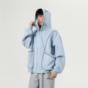 420克高品质重工刺绣专机针织开衫青春情侣外套XZ301A WT2506图片