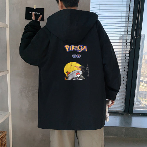 ！春秋新款港风休闲连帽夹克男宽松外套男装DJK259-P45图片