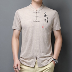 短袖t恤男夏季半袖风T恤唐装复古莫代尔男装衣服ZL2100-P58，男装T恤，星座1105-3