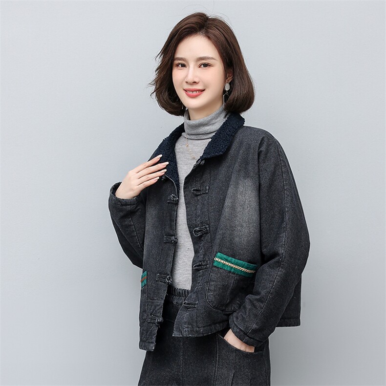 时尚百搭女装短外套显瘦修身牛仔夹克舒适保暖秋冬季新款上衣,女装短外套,叶笙衣