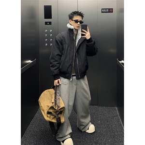 美式解构夹克男女棉服冬季加厚保暖座山雕毛领棉衣外套 M6026图片