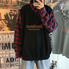 日系假两件卫衣休闲套头立领ins慵懒新款青年百搭潮流W385-P42，男装夹克，星座512-2