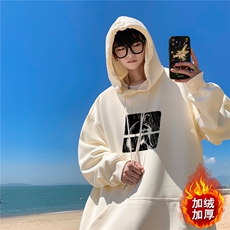 ！重磅大码M-4XL得物品质加厚连帽卫衣RH6245-特P35加绒P43，男装卫衣，星座610B-1