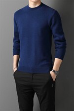 M-JY19006限价799元男士冬季新款长袖圆领纯山羊绒针织衫休闲P500图片