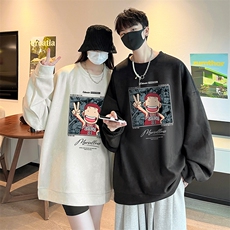 麂皮绒卫衣男大码重磅长袖t恤男JW81392-P35，男装卫衣，电商A040