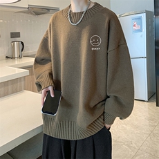 半高领毛衣男士大码针织衫男毛线衣男M18072-P45加绒款-P65，男装针织衫/毛衣，电商A040