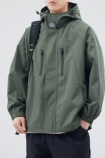 新款现货户外连帽夹克男冲锋衣外套JK812-P80，男装夹克，星座1204-3