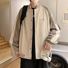 春季日系潮牌拼接运动棒球服外套男宽松潮流休闲夹克衫DJ42-P50，男装夹克，星座1109-3