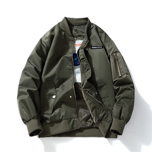 现货 2色欧美街头酷炫棒球服飞行服夹克棉服外套图片