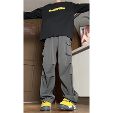 703-K359-P55秋季高品质含锦高街潮牌宽松工装直筒休闲裤，男装工装外套，星座703