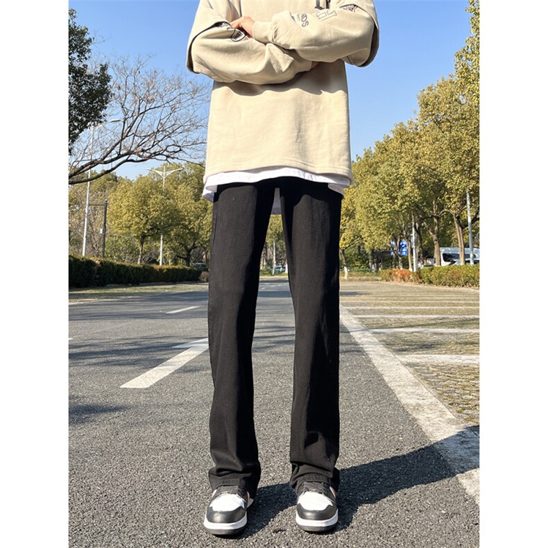 2024春款修身微喇复古弹力牛仔裤715-6-BK01P50,男装牛仔裤,星座715-6