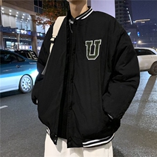春秋季棋盘格棒球服男ins潮牌宽松休闲外套港风潮流痞帅学生夹克，男装夹克，星座1210-1
