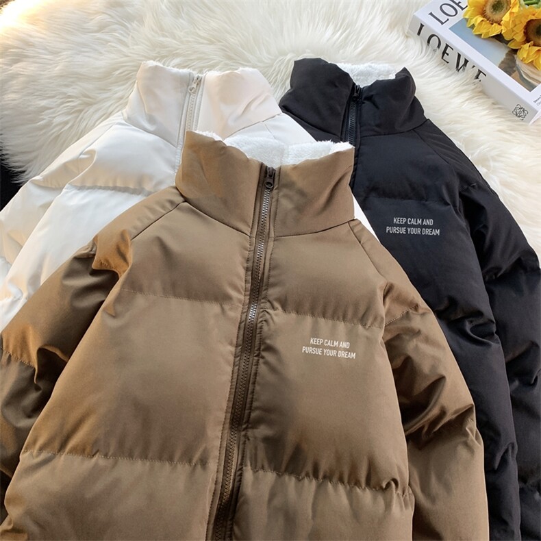 2024美拉德秋冬棉衣羊羔毛加厚棉服面包服咖啡色CC17-特P58,男装棉衣,星座405-3