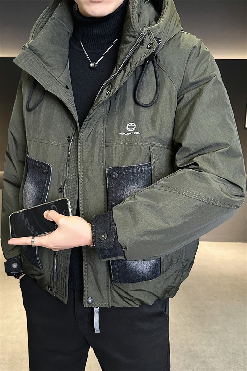 标50白鸭绒高端水洗牛仔拼接宽松羽绒服飞行员B317-2222-P325,男装羽绒服,电商B317