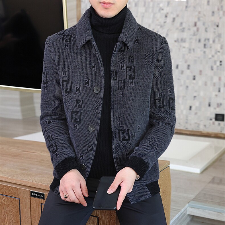 2024冬季男士新款时尚修身潮流毛呢外套短款翻领百搭A33P150控238，男装毛呢大衣，电商B226