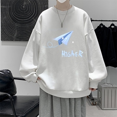 S6270-P28秋季圆领卫衣男大码韩版宽松长袖外套，男装卫衣，电商A040