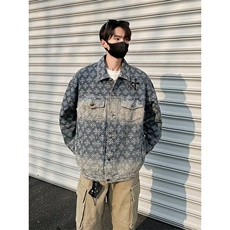 春秋季水洗做旧牛仔夹克男美式J3566P90，男装夹克，星座1116-2