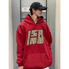 5579-P67新款中长纯棉华棉复合刺绣连帽卫衣加绒，女装卫衣/绒衫，星座617A-2