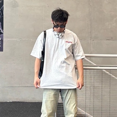万针全刺绣工艺抖音得物高品质260克重磅纯棉双纱美式高街短袖T恤，男装T恤，电商A486