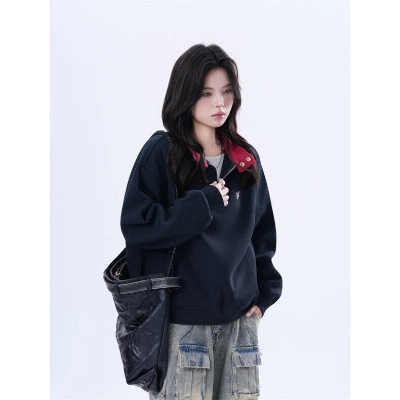 5597-P55新款潮牌宽松百搭简约长袖卫衣男女同款,女装卫衣/绒衫,星座617A-2