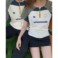 美式复古时尚拼接短袖t恤男潮牌小众青少年运动速干，男装T恤，星座716-2