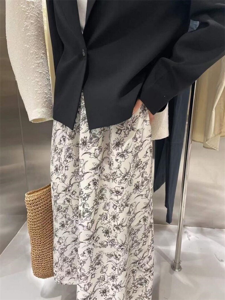 雪纺半裙，女装半身裙，POHIO葆伊