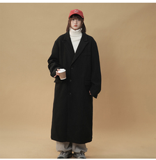 呢子风衣女秋冬高级感2025新款中长款正肩西装毛呢风衣外套，女装风衣，星座710