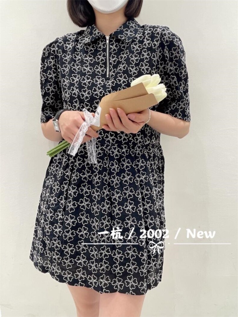 刺绣四叶草裙，其它，一杭