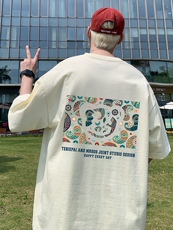 T699夏季新品短袖t恤纯棉运动体恤衫oversize大码透气舒适男装，男装T恤，星座304A