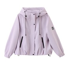 小个子短外套女户外防风标准连帽女士短款是无长袖薄2026年春季，女装短外套，悦祺