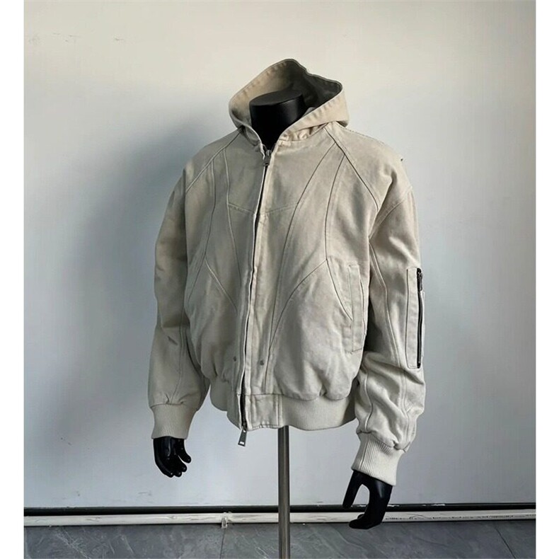 座山雕毛领连帽棉服外套冬季加厚保暖夹克棉袄1001-1-R333-P120,男装夹克,星座1001-1