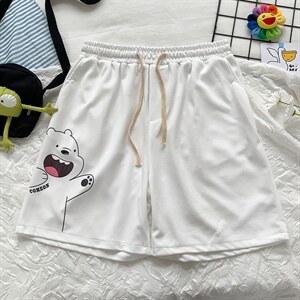 MK37131-P15 冰丝短裤男士大码宽松休闲五分裤男运动中裤图片