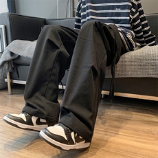 08纯色工装裤男时尚简约宽松直筒大口袋休闲裤XZ211-1-K2202-P65，男装工装外套，星座211-1