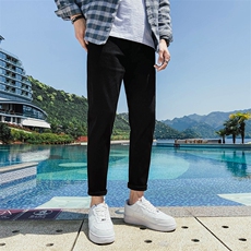 夏季薄款宽松直筒牛仔裤男士休闲潮流修身小脚韩版九分裤5611-P45，男装牛仔裤，电商A318
