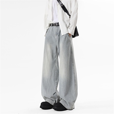 809B!新春现货美式弯刀设计感宽松牛仔裤809B-NK22-P48，男装牛仔裤，星座809B（原星座805）