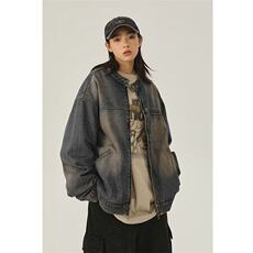 复古水洗做旧牛仔外套男女宽松渐变宽松夹克男网图JK1218-P68有货，男装夹克，星座302B-3