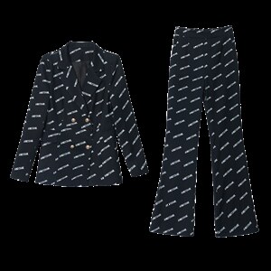 春秋职业西装套装女高端2024新款时尚气质女神范干练阔腿裤两件套图片