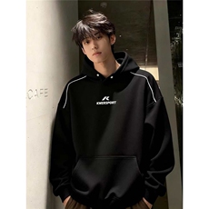 JY586-P51美式高街纽扣设计连帽卫衣男秋冬加绒网图，男装卫衣，星座1501-3