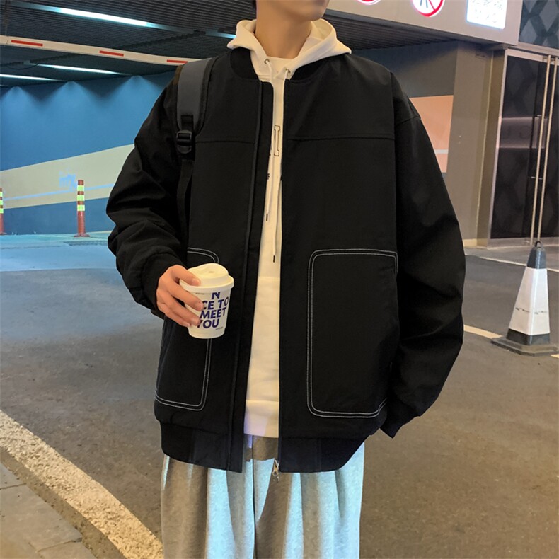 棒球服外套男春季美式vintage潮牌男装宽松飞行员夹克JK170-P73,男装夹克,星座308B-2