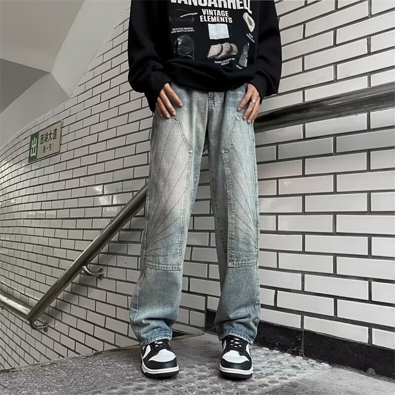 美式牛仔裤男款秋季长裤潮 K6076 P50图片