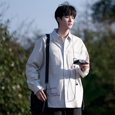 25年春季长袖衬衫男工装外套衬衣宽松现货DS-C323-1-2502-特批50，男装衬衫，电商C323-1