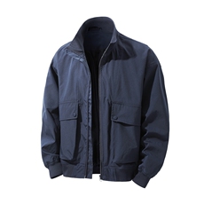 JK007立体白底大口袋工装教练飞行夹克聚酯纤维(S-3XL)TP38，男装夹克，电商A088