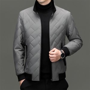 轻薄棉服男士2026新款休闲立领中老年夹克二棉短款棉衣外套图片