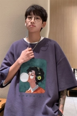 ！2025夏季新款男士透气华夫格短袖T恤半袖TXH2413特P19控38，男装T恤，电商B220