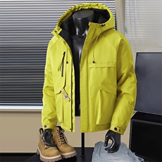 现货5W件冬季三防美式boxy解构连帽雪山冲锋衣棉衣男女棉服厚外套，男装夹克，电商A486-1