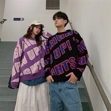 冬加厚chic网红大图案毛衣上衣针织衫情侣保暖线衣T006-P70，男装针织衫/毛衣，星座1501