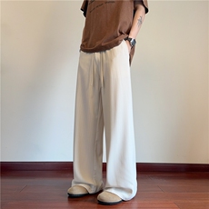 夏季新款纯色设计凉感垂顺宽松休闲冰丝裤B315-K25585-特p30控58，男装休闲裤，电商B315
