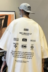 量大优可提供视频2024夏季新款美式短袖T恤D223A-T2424-P18，男装T恤，电商019-1