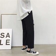 港风宽松复古休闲裤男士秋季潮流个性直筒裤K859-P45，男装休闲裤，电商A128